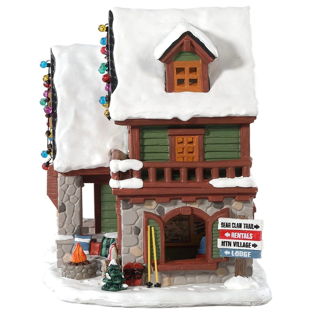 Lemax Backwoods Snowshoe Rental Shop Led - 85328 4 Lemax Backwoods Snowshoe Rental Shop Led - 85328 - immagine 2