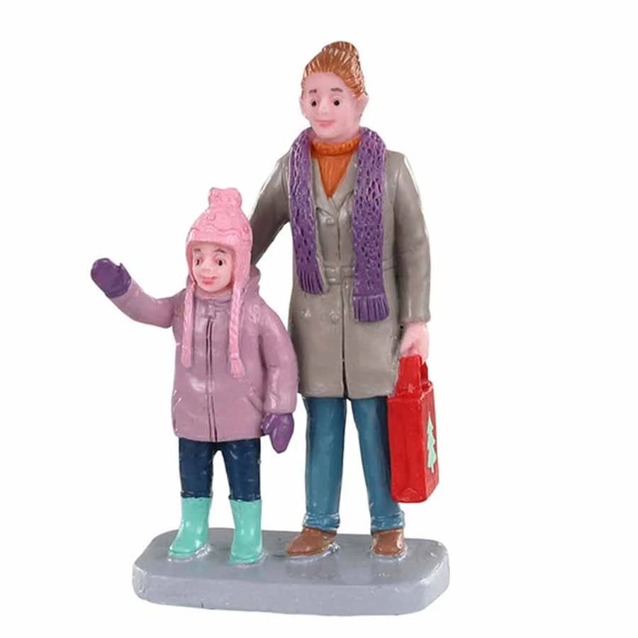 Lemax Christmas Market Shoppers - 02959 3 Lemax Christmas Market Shoppers - 02959