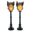Lemax Gargoyle Lamp Post, Set Di 2 - 14829 2 Lemax Gargoyle Lamp Post, Set Di 2 - 14829 -Lemax 0051605 gargoyle lamp post set di 2 14829