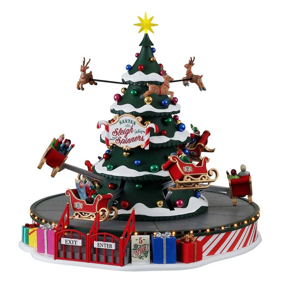 Lemax Santa's Sleigh Spinners - 14833 3 Lemax Santa's Sleigh Spinners - 14833