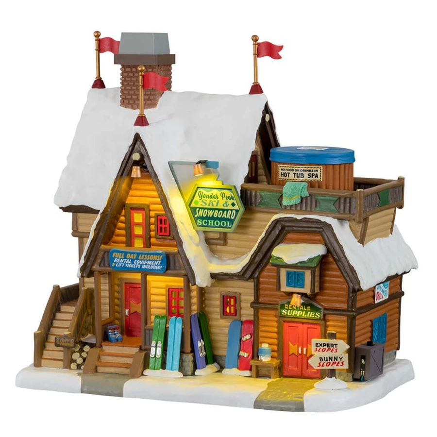 Lemax Yonder Peak Ski & Snowboard School - 15743 3 Lemax Yonder Peak Ski & Snowboard School - 15743