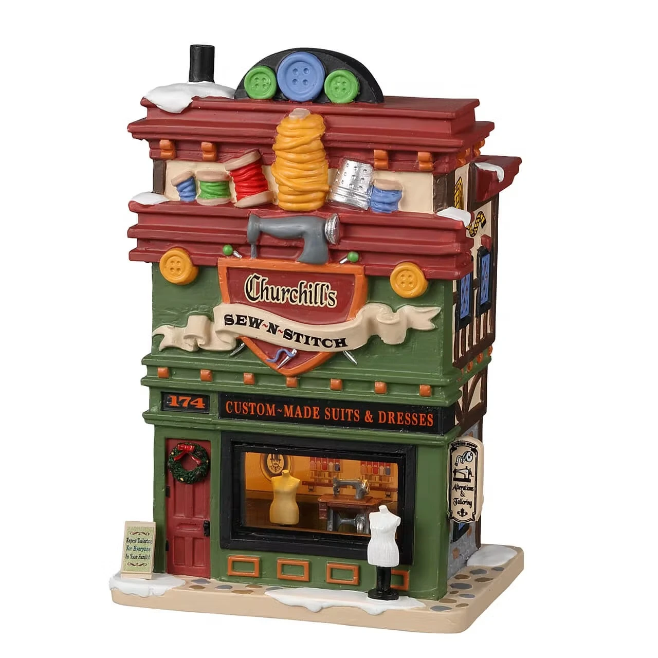 Lemax Churchill's Sew-N-Stitch - 25900 3 Lemax Churchill's Sew-N-Stitch - 25900