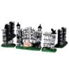 Lemax Spooky Iron Gate And Fence, Set Of 5 - 34606 -Lemax 0087325 spooky iron gate and fence set of 5 34606