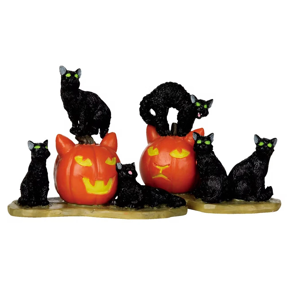 Lemax Halloween Cats, Set Of 2 - 12883 3 Lemax Halloween Cats, Set Of 2 - 12883